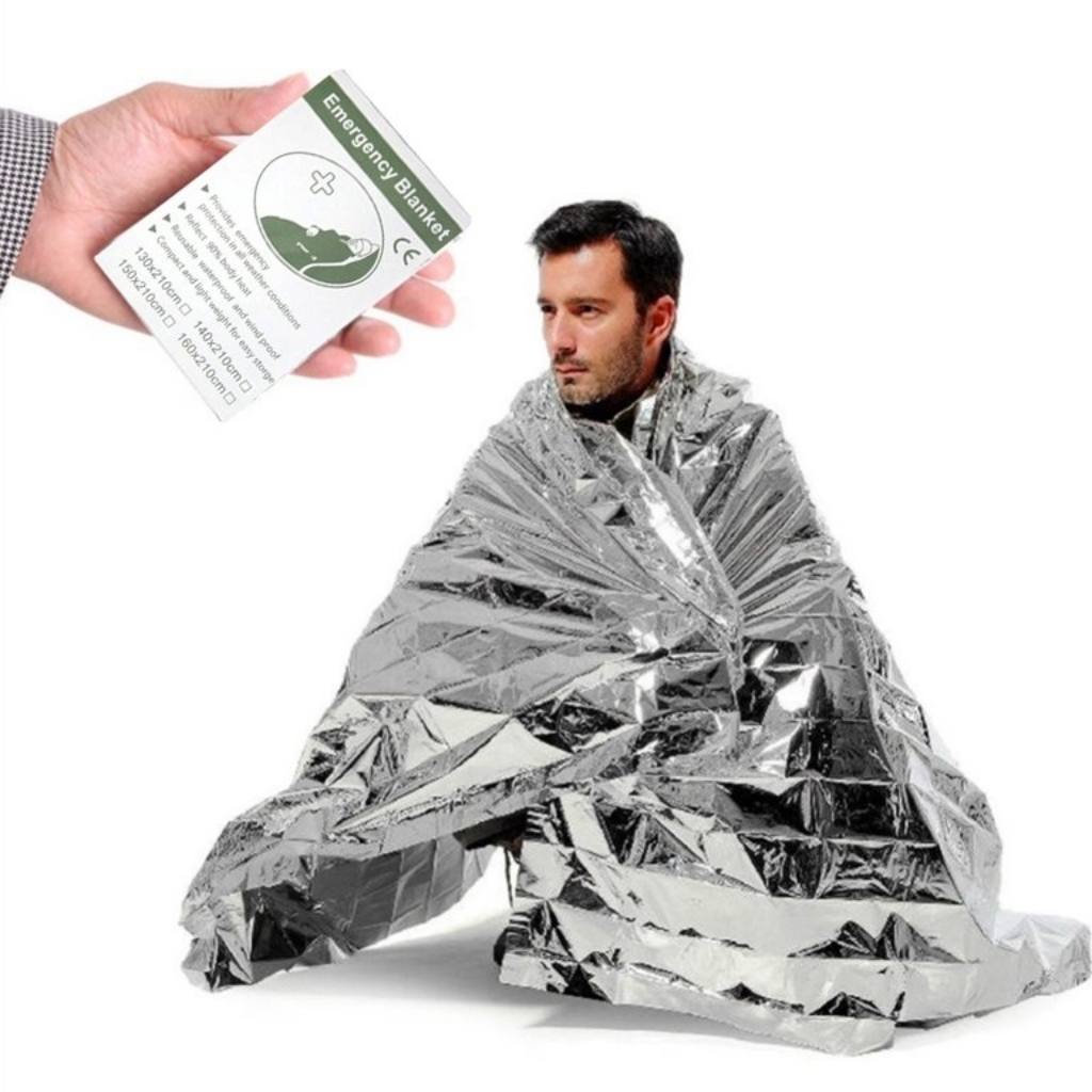 Outdoor Emergency Rescue Blanket Lifesave Warm Heat Bushcraft First Aid Kit